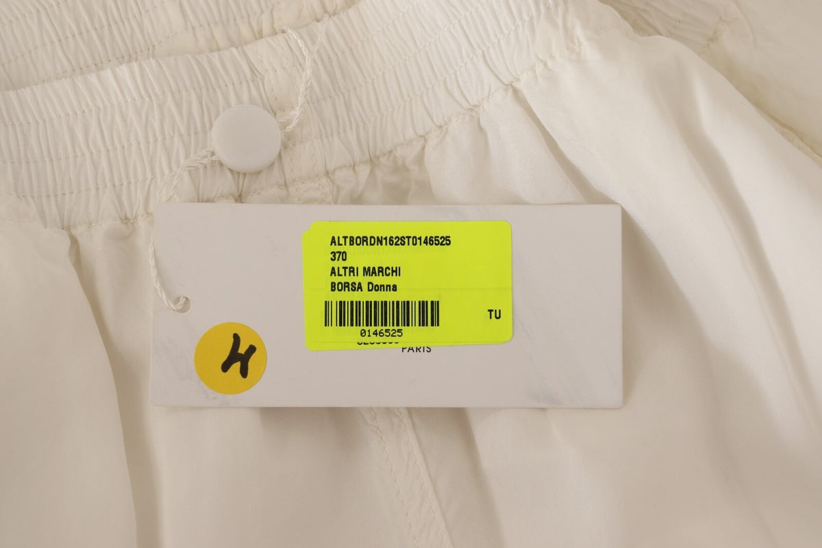 Maison Margiela White High Waist Cropped Trouser Pants