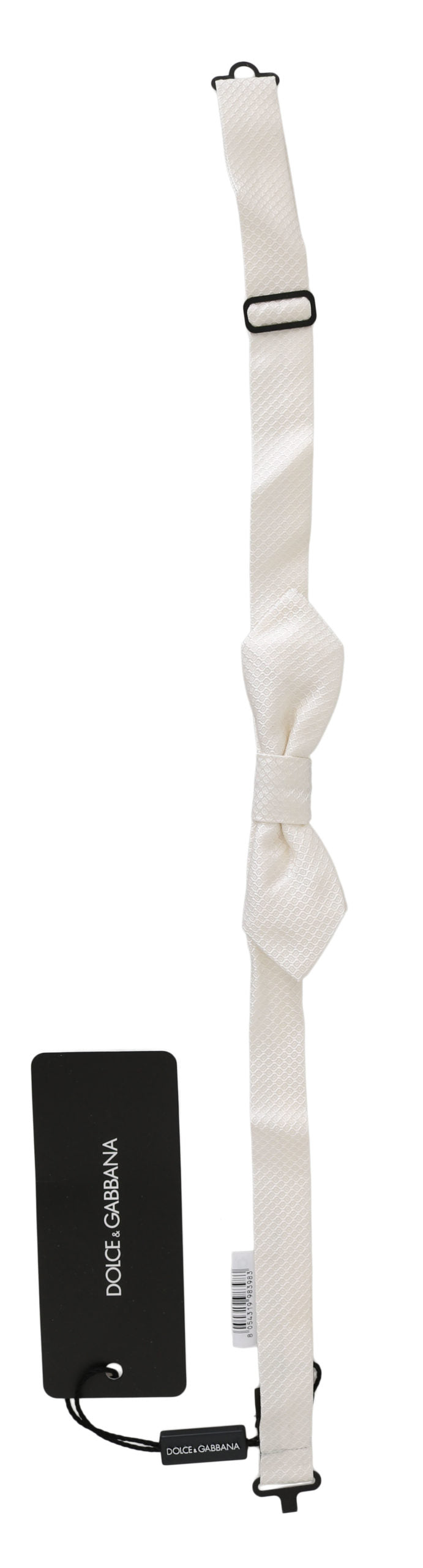 - Elegant White Silk Bow Tie