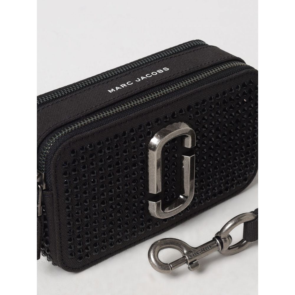 Marc Jacobs Black Crystal Canvas Snapshot Bag