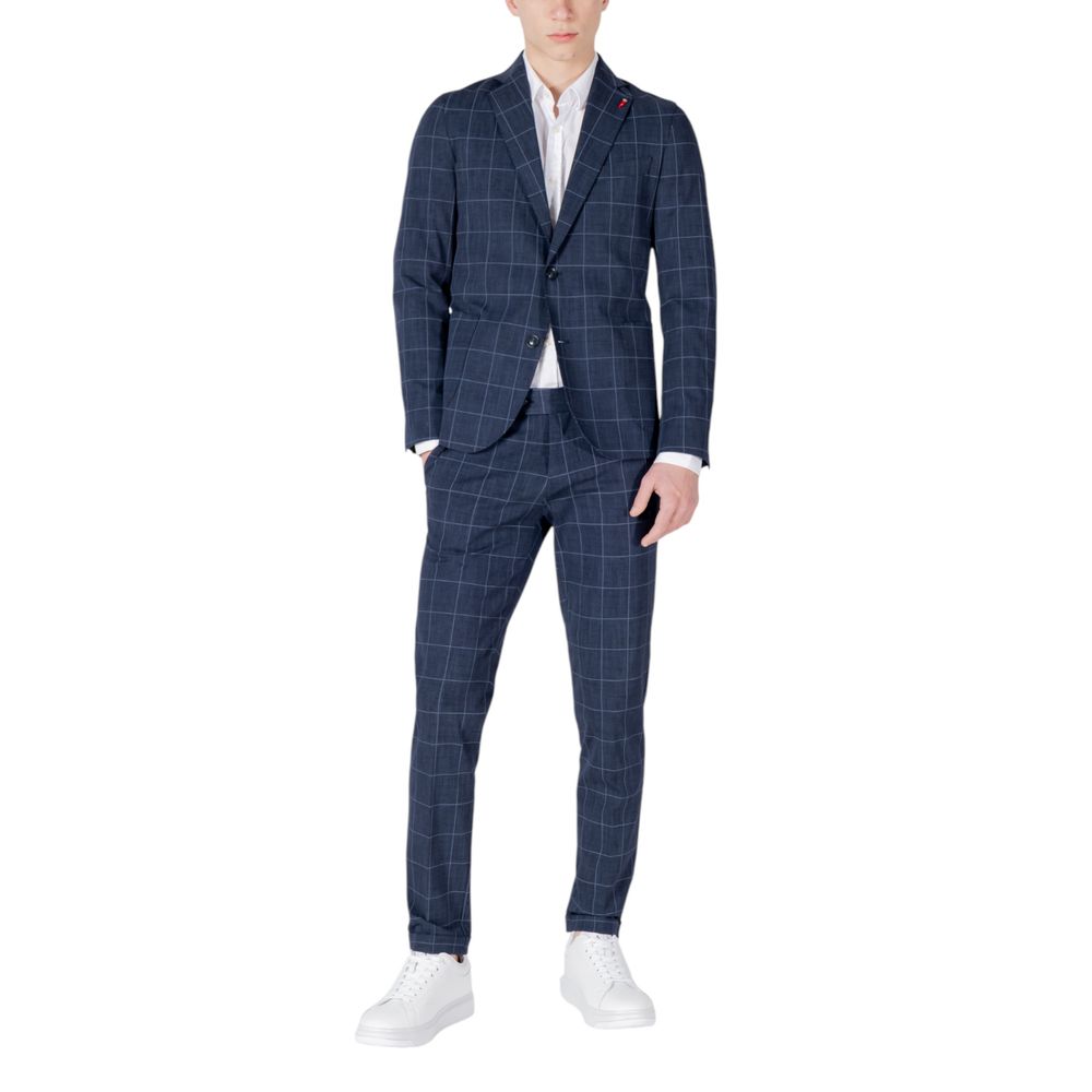 Mulish Blue Cotton Two-Piece Suit