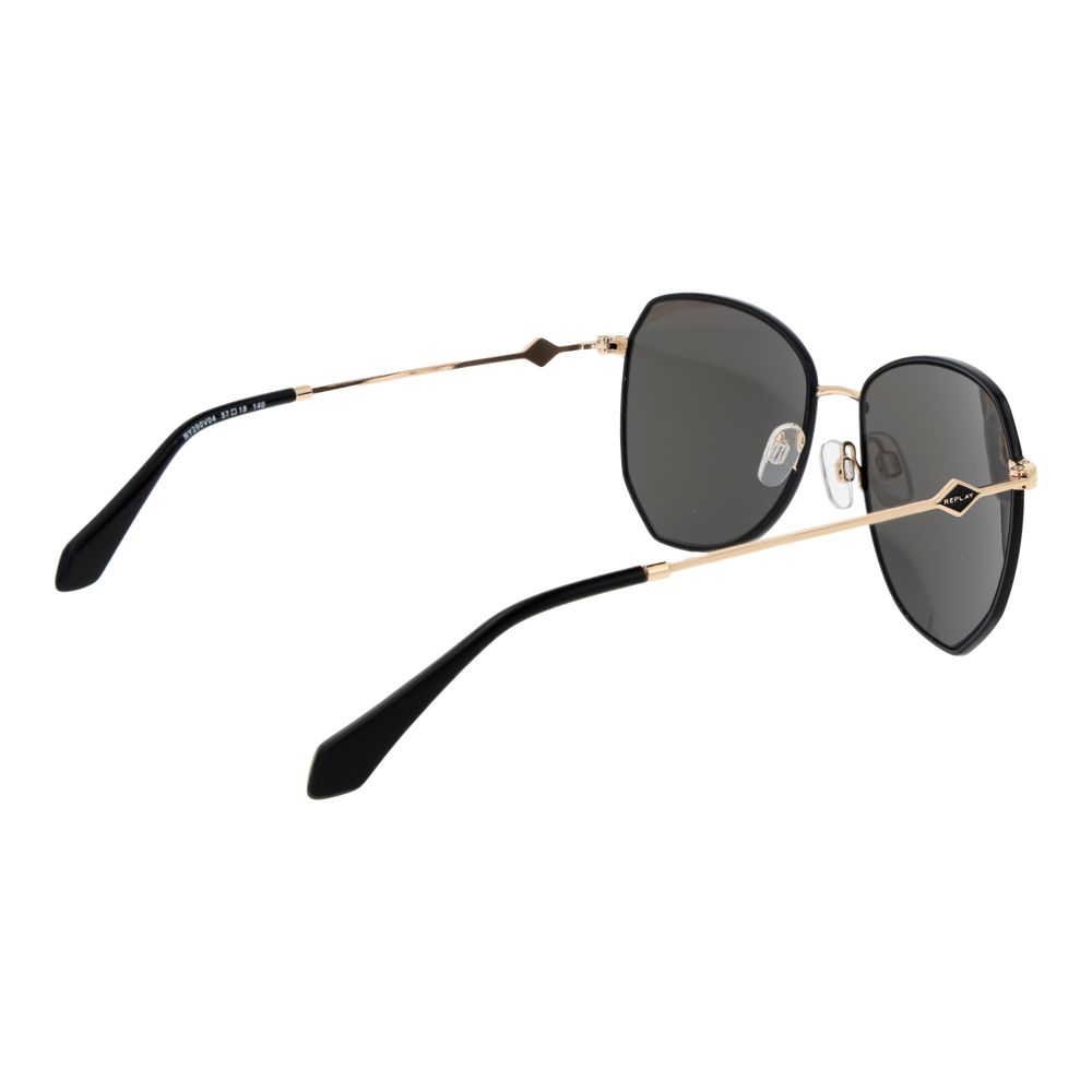 Replay Women’s Sunglasses – Black Butterfly Frame, Grey Lenses