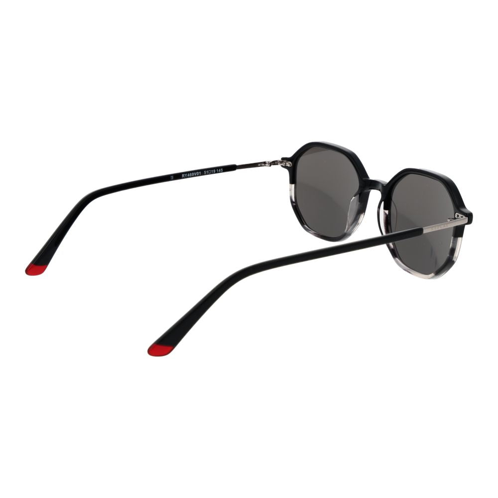 Replay Unisex Sunglasses – Black Full-Rim Frame, Grey Lenses