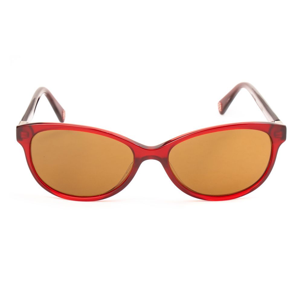 Loewe Women’s Sunglasses – Red Acetate Frame, Brown Lenses