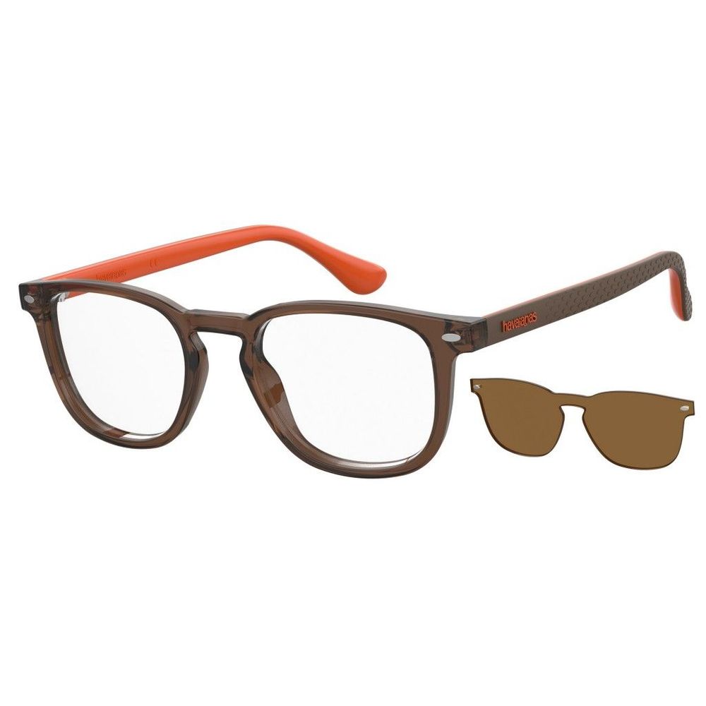 HAVAIANAS Brown Acetate Glasses with Sun Clip