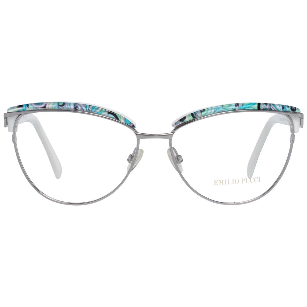 Emilio Pucci Women’s Optical Glasses – Grey Metal Frames, 55mm
