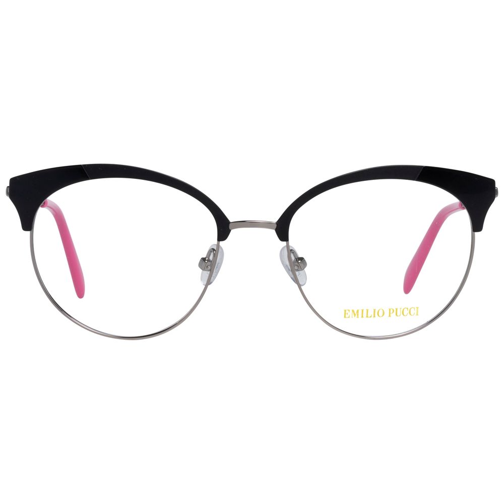 Emilio Pucci Women’s Optical Glasses – Black Metal Frame, 52mm