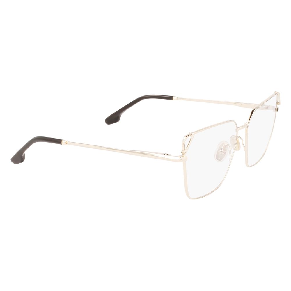 Victoria Beckham Gold Metal Glasses – Elegant Full-Rim Frames