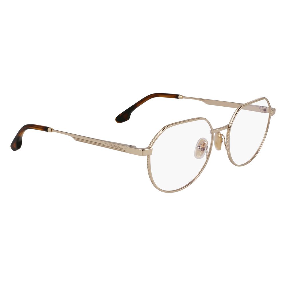 Victoria Beckham Gold Metal Glasses – Designer Optical Frames