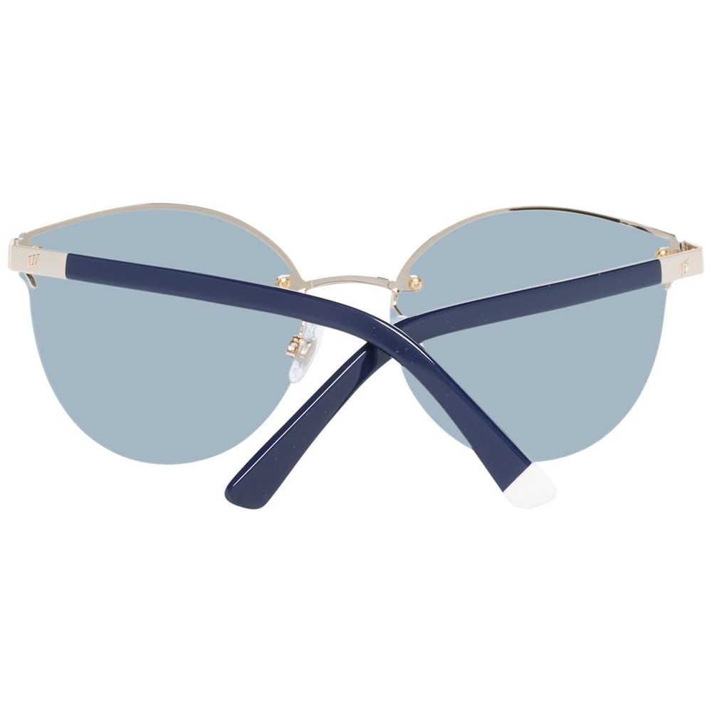 WEB EYEWEAR Women’s Sunglasses – Gold Metal Frame, Blue Lenses