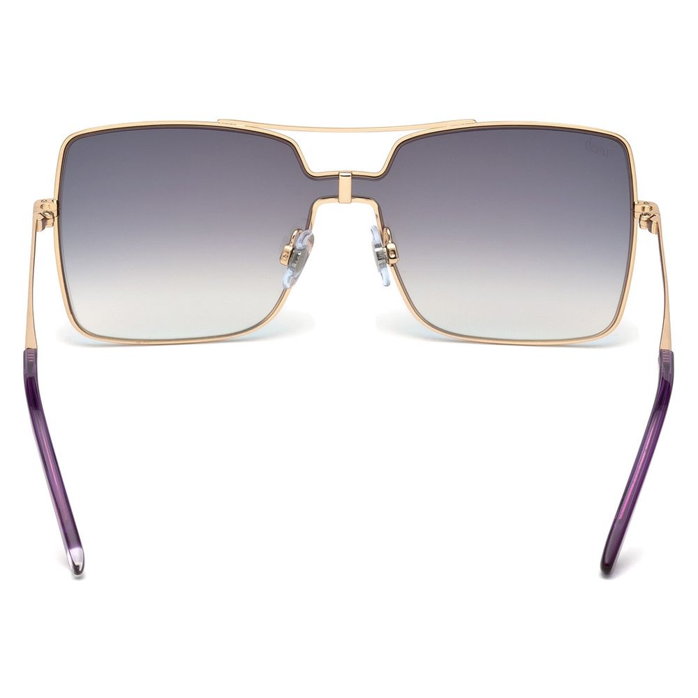 WEB EYEWEAR Women's Sunglasses – Golden Metal Frame, Lilac Lenses
