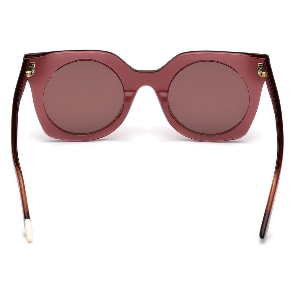 WEB EYEWEAR Women’s Sunglasses – Red Acetate Frame, Rose Lenses