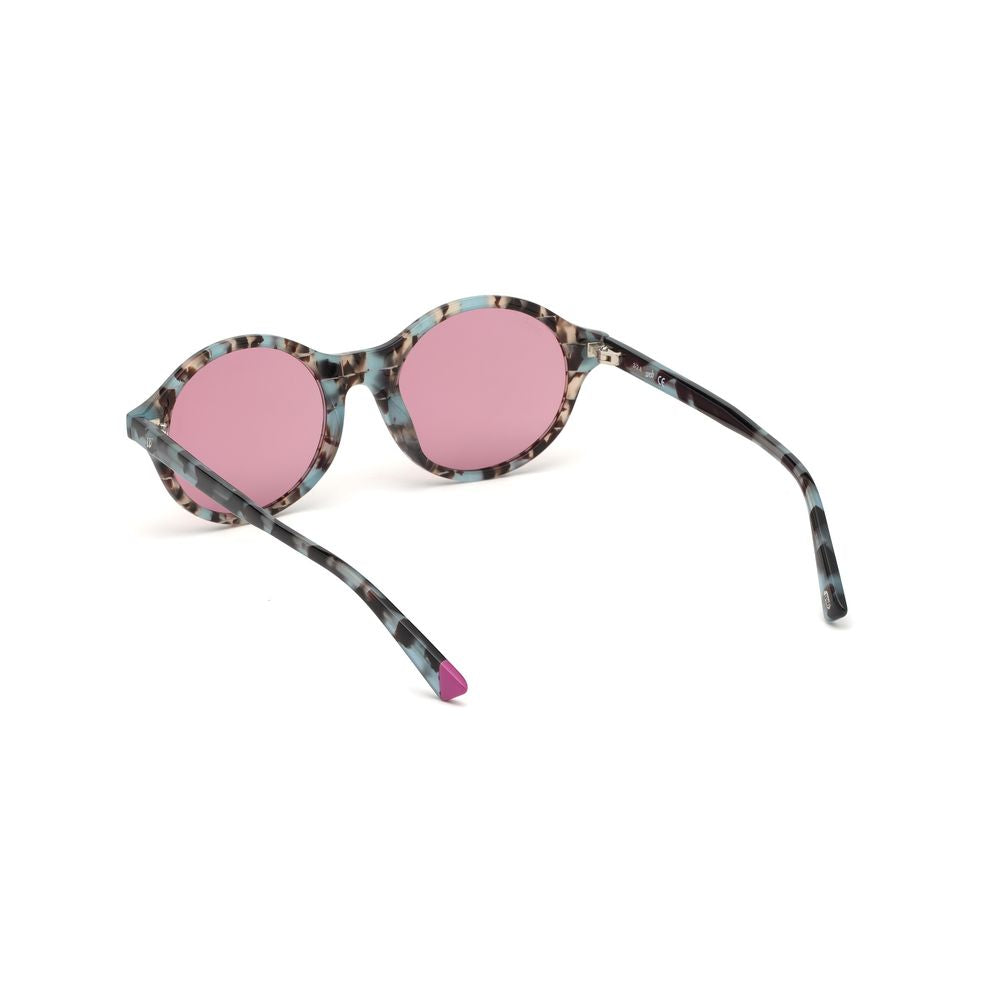 WEB EYEWEAR Women’s Sunglasses – Brown Plastic Frame, Lilac Lenses