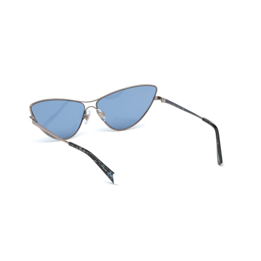WEB EYEWEAR Women’s Sunglasses – Gold Metal Frame, Blue Lenses