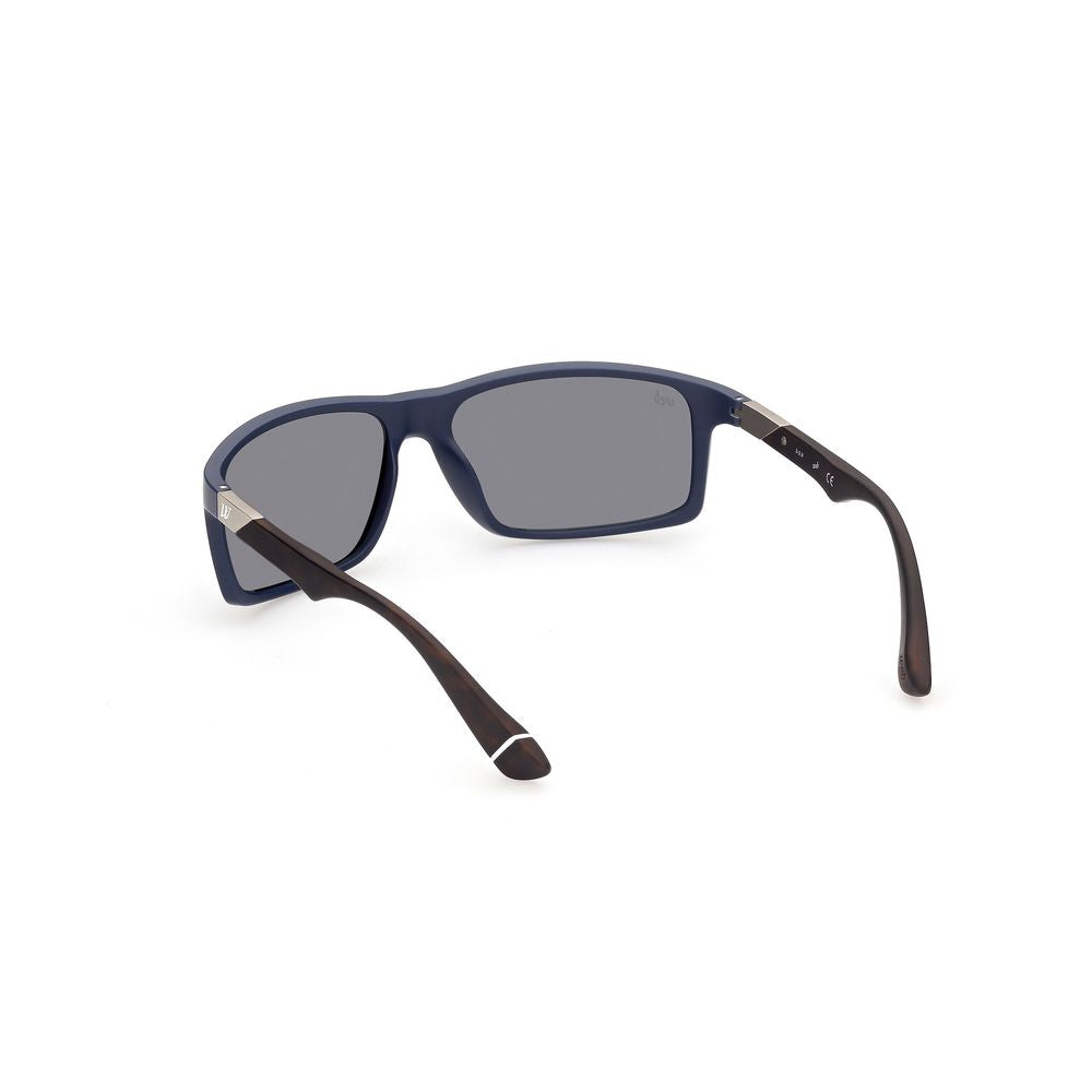 WEB EYEWEAR Blue Acetate Sunglasses – Stylish Blue Frame with Mirrored Lenses