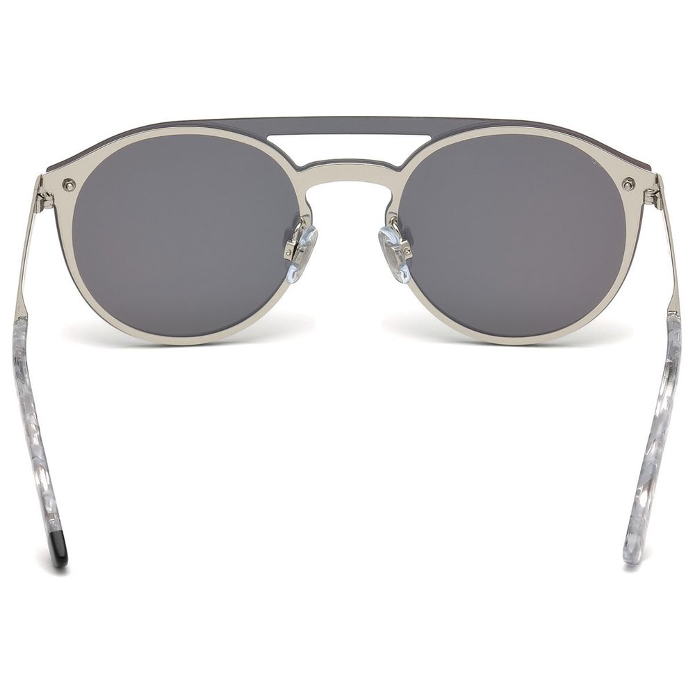 WEB EYEWEAR Unisex Sunglasses – Silver Havana Frame, Mirror Lenses