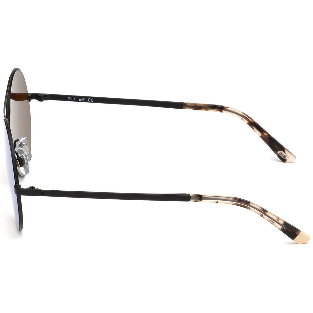 WEB EYEWEAR Women's Sunglasses – Black Metal Frame, Pink Mirrored Lenses