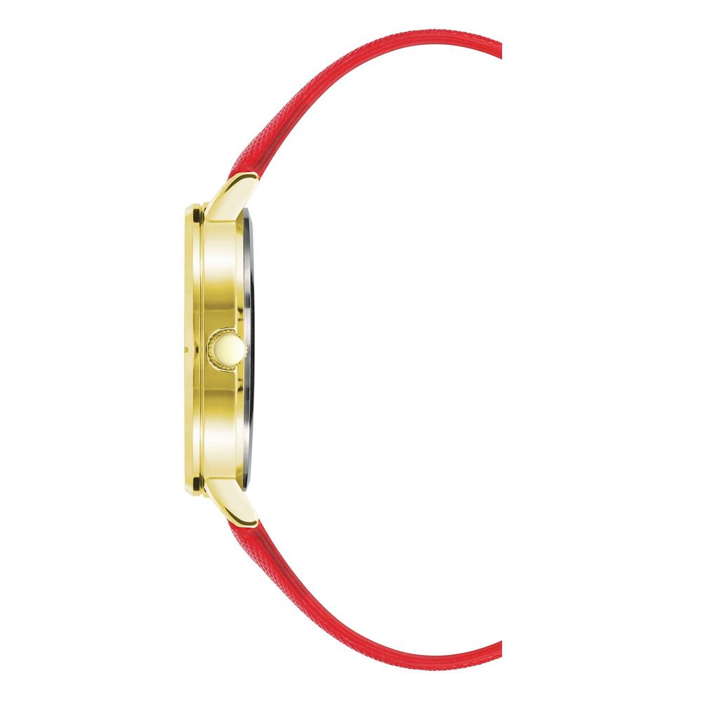 Juicy Couture Women’s Watch, Bold Red Dial, Golden Metal Case