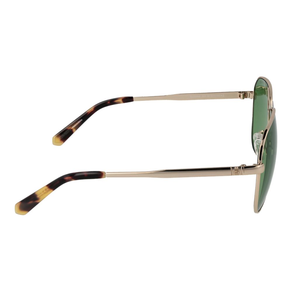 Guess Men’s Sunglasses – Gold Aviator Frame, Green Mirrored Lenses