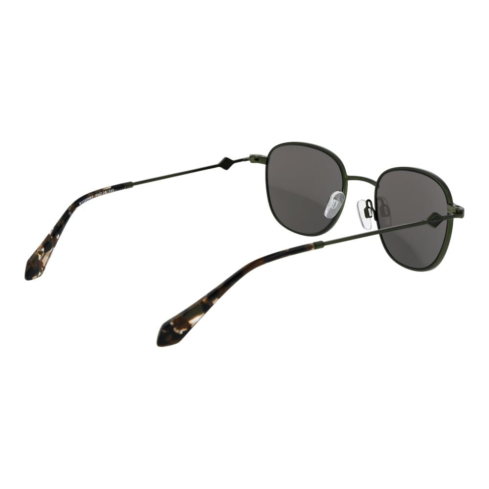 Replay Unisex Bicolor Metal Sunglasses – Green Frame, Grey Lenses