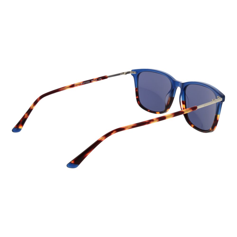 Replay Men’s Sunglasses – Brown Full-Rim Frame, Blue Lenses