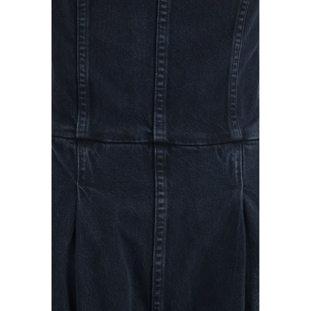 Agyness Jumpsuit by AGOLDE - Blue Cotton Denim