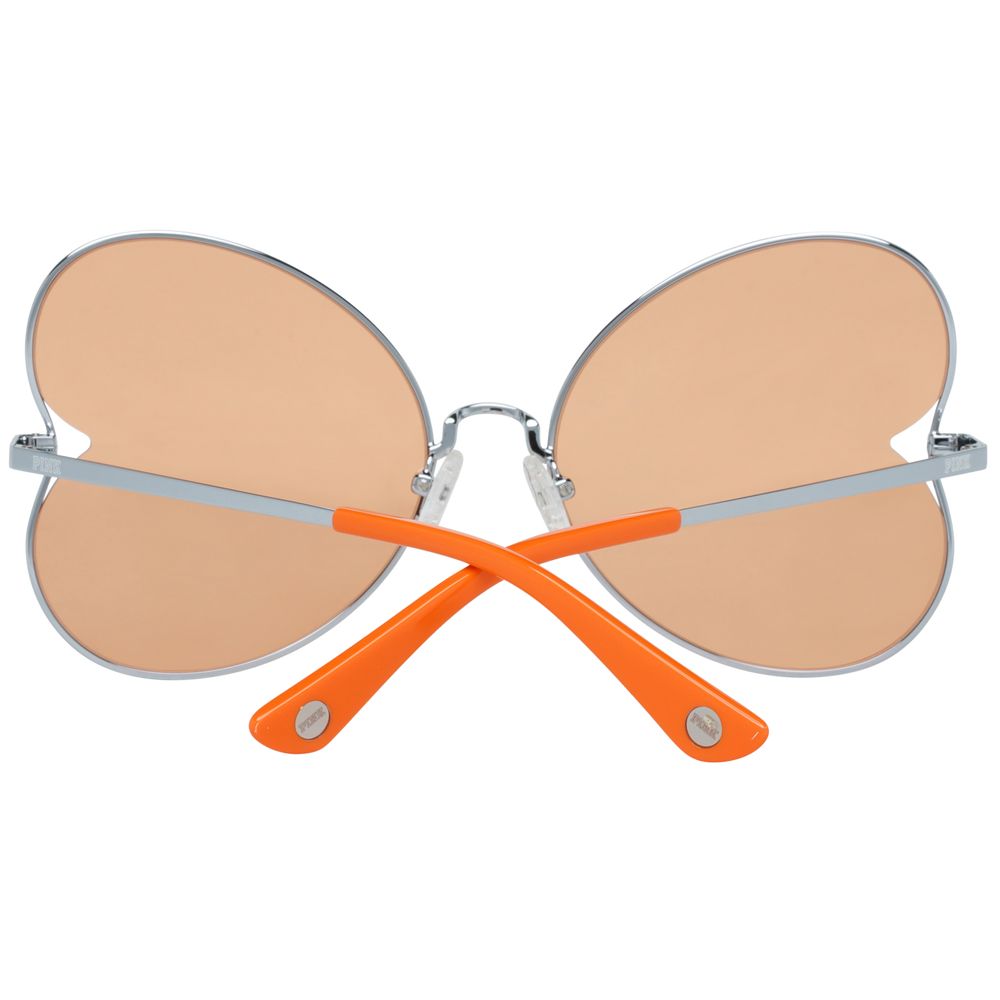 Victoria’s Secret Women’s Silver Metal Sunglasses – Orange Butterfly Lenses