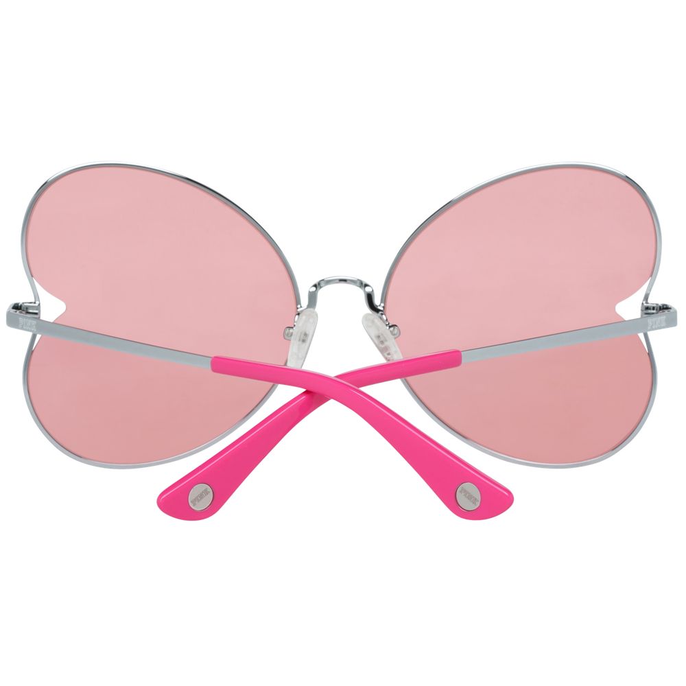 Victoria's Secret Women's Sunglasses – Silver Metal Frame, Rose Lenses
