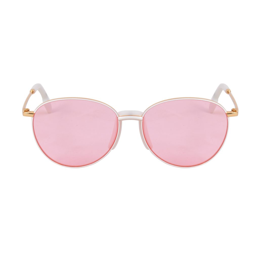 Kenzo Women's Sunglasses – Golden Metal Frame, Pink Lenses
