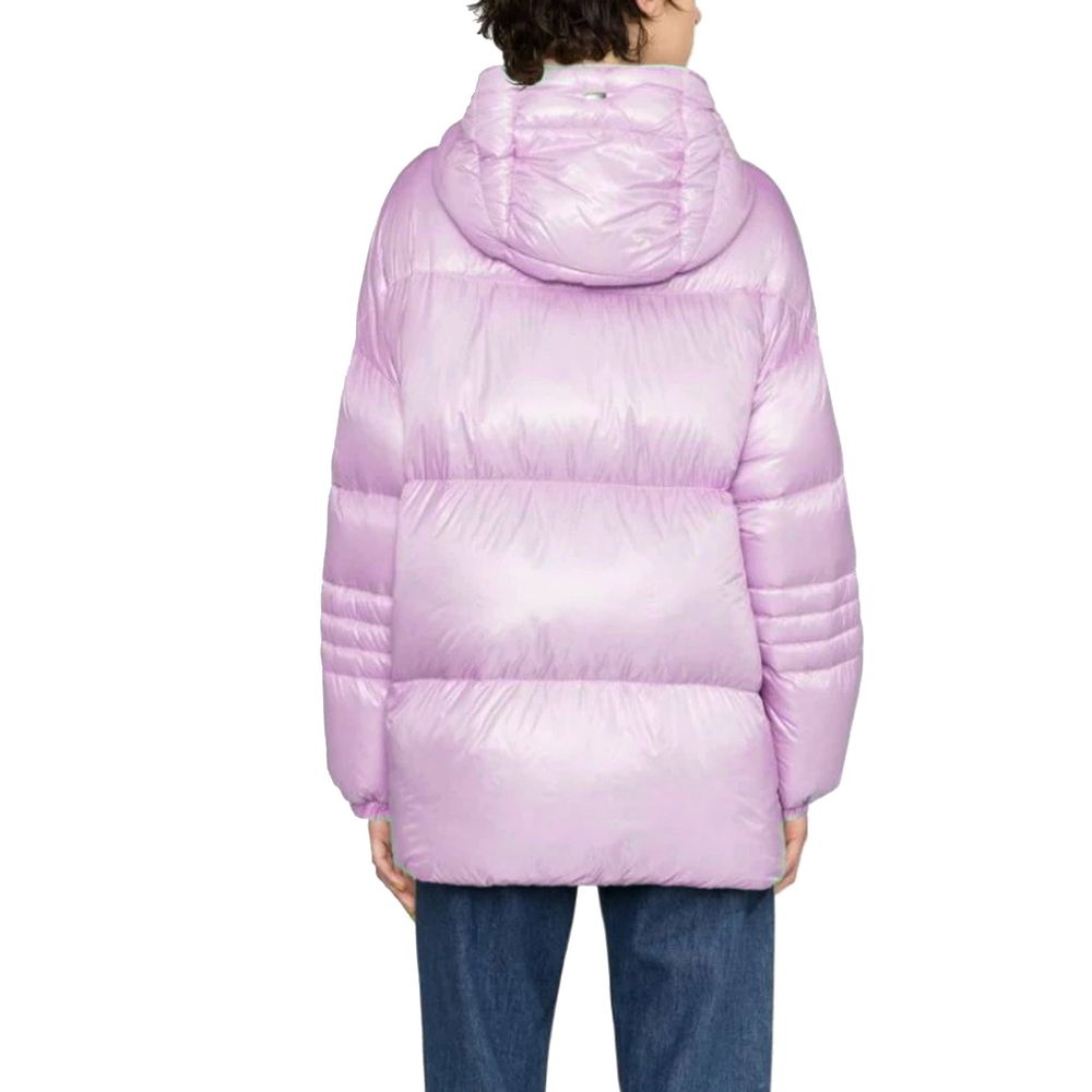 Herno Lilac Hooded Long Jacket