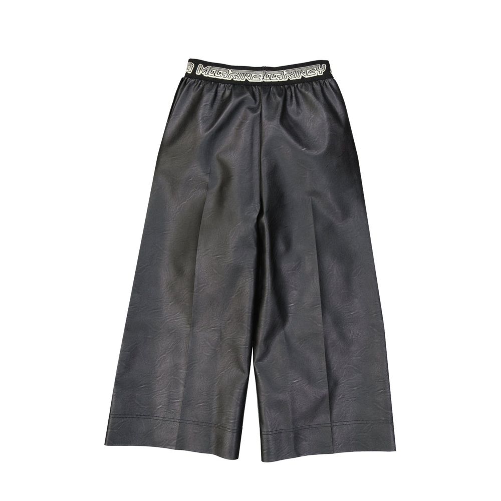 Stella McCartney Black Faux Leather Cropped Pants