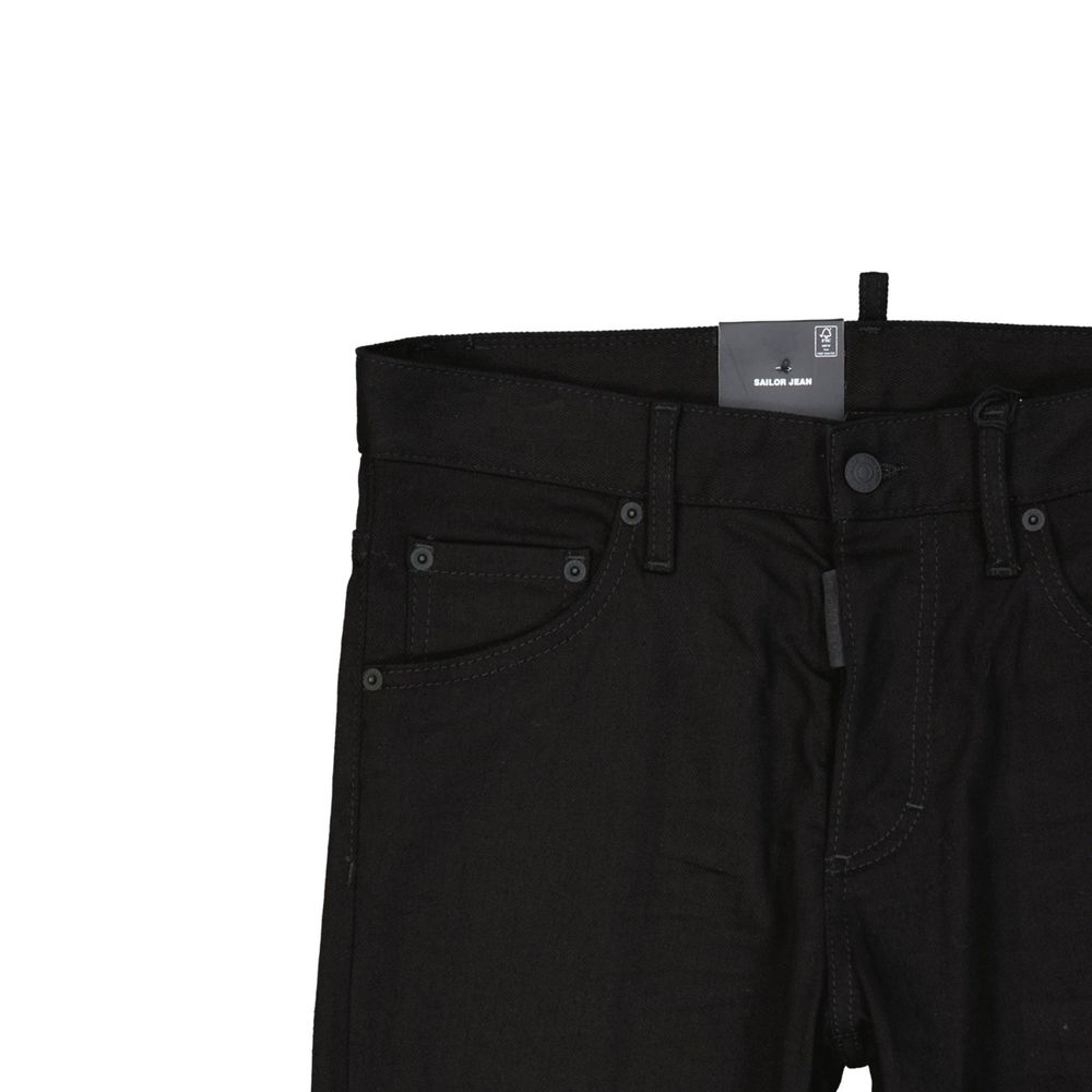 Dsquared2 Black Cotton Jeans Denim