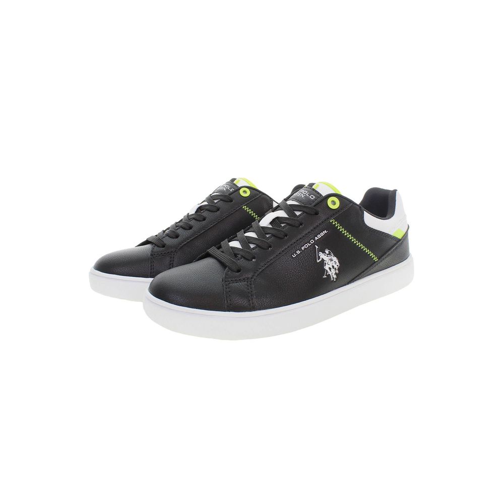 U.S. POLO ASSN. Black Polyester Low Top Sneakers for Men