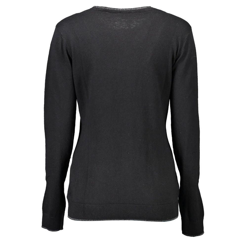 U.S. POLO ASSN. Black Cotton Sweatshirt - Stylish Comfort for Women