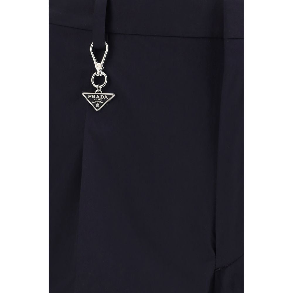 Prada Blue Tailored Cotton Poplin Pants