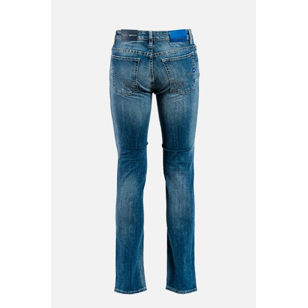 GAS Blue Cotton Jeans Denim - Stylish Comfort for Everyday Wear