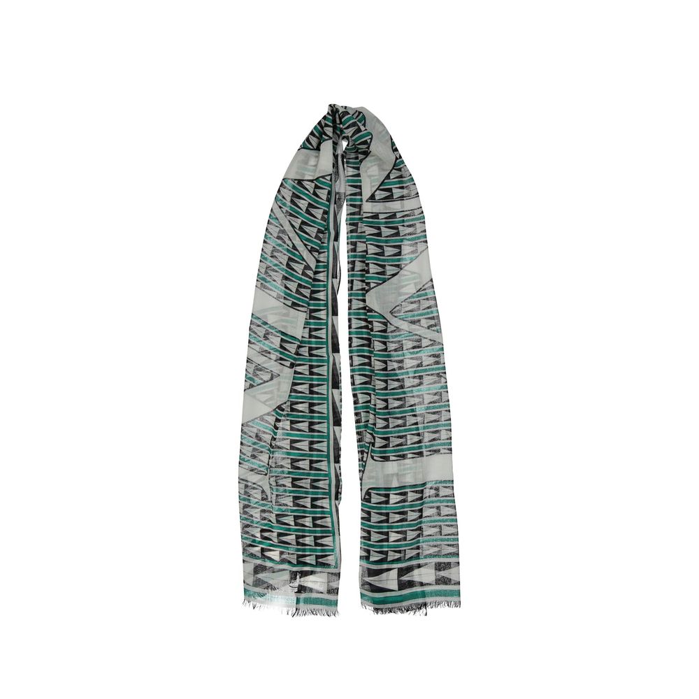 Lanvin Multicoloured Geo Pattern Wool Scarf