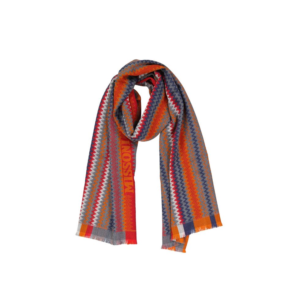 Missoni Gray Wool Scarf - Elegant Italian Knitwear for Women