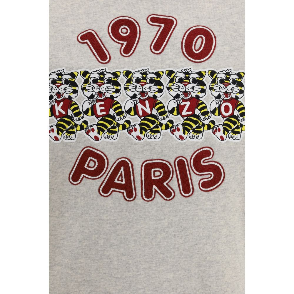 Kenzo Gray Cotton Sweatshirt - Wild Tiger Edition
