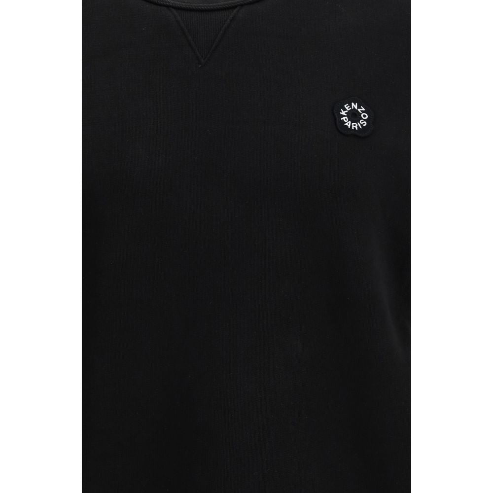Kenzo Black Cotton Sweatshirt - Boke Flower 2.0 Embroidery