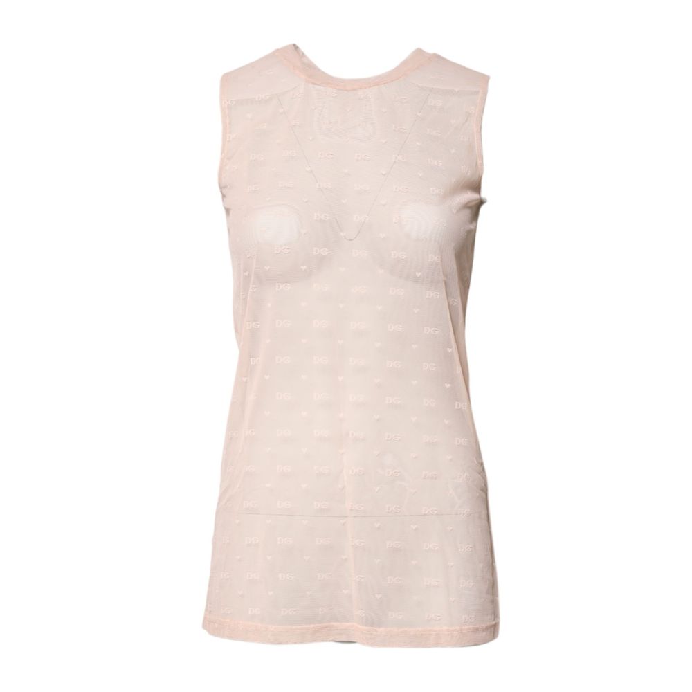 Dolce & Gabbana Beige Sheer Tank Top