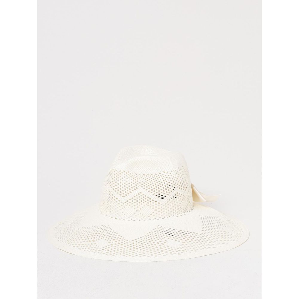 Borsalino White Paper Straw Sunhat for Women