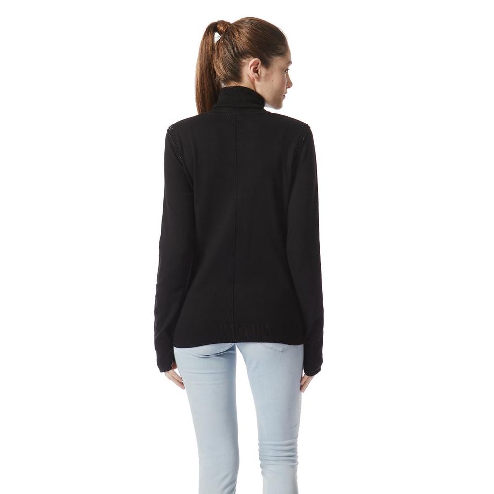 GAS Black Cotton Turtleneck Pullover