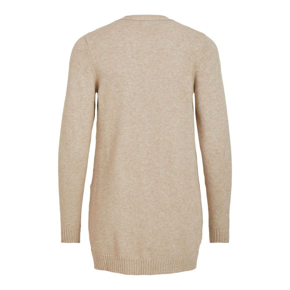 Vila Clothes Beige Viscose Cardigan - Stylish Autumn/Winter Layering