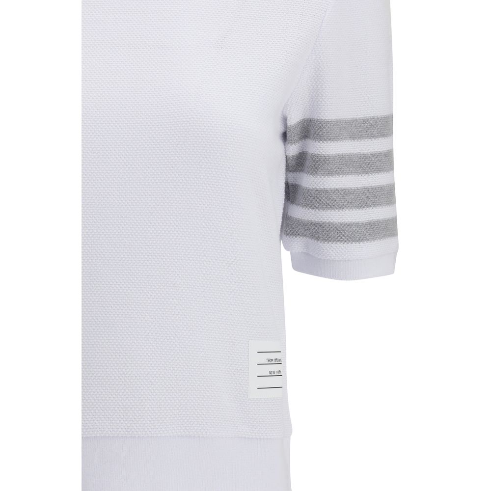 Thom Browne White Cotton Sportswear T-Shirt