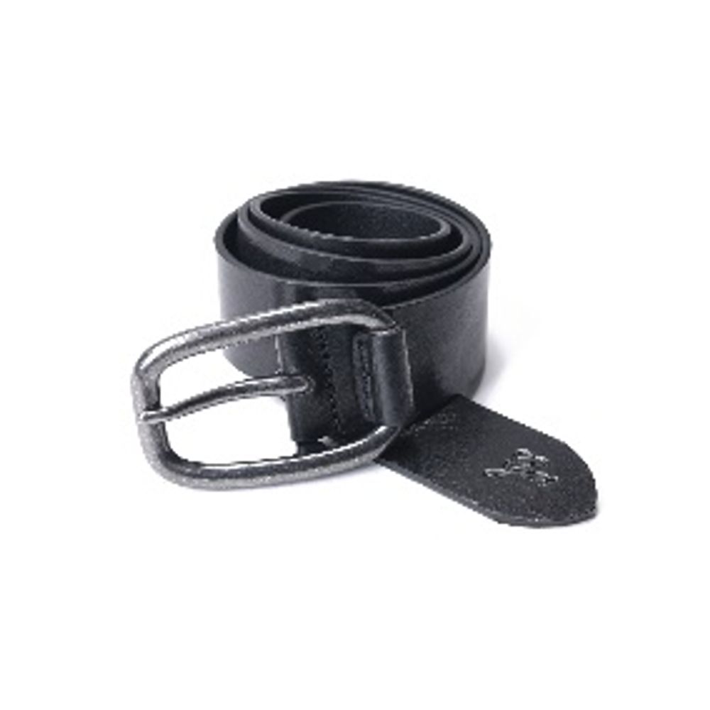 GAS Black Leather Regular Belt - Sophisticated Elegance