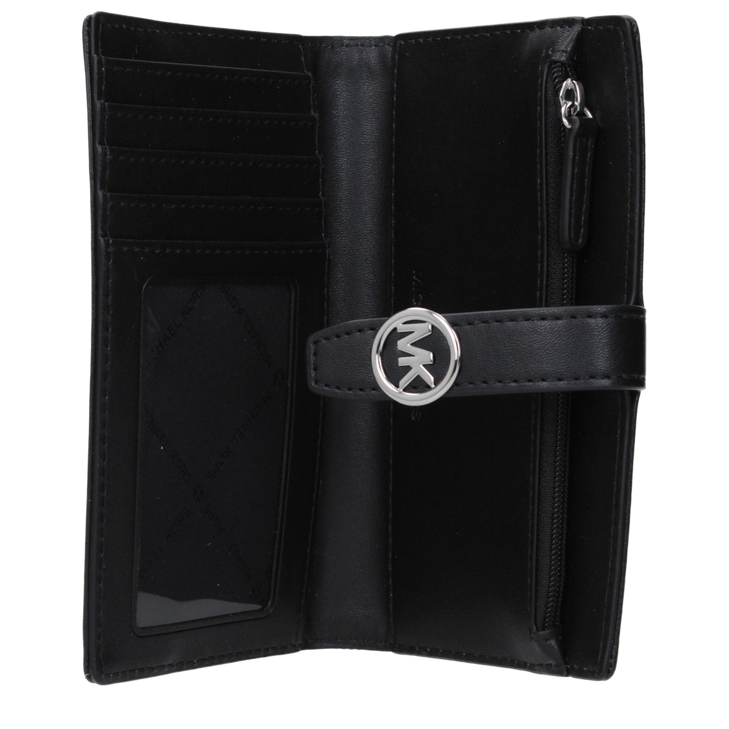 Michael Kors Greenwich Medium Saffiano Leather Bi-Fold Wallet in Black