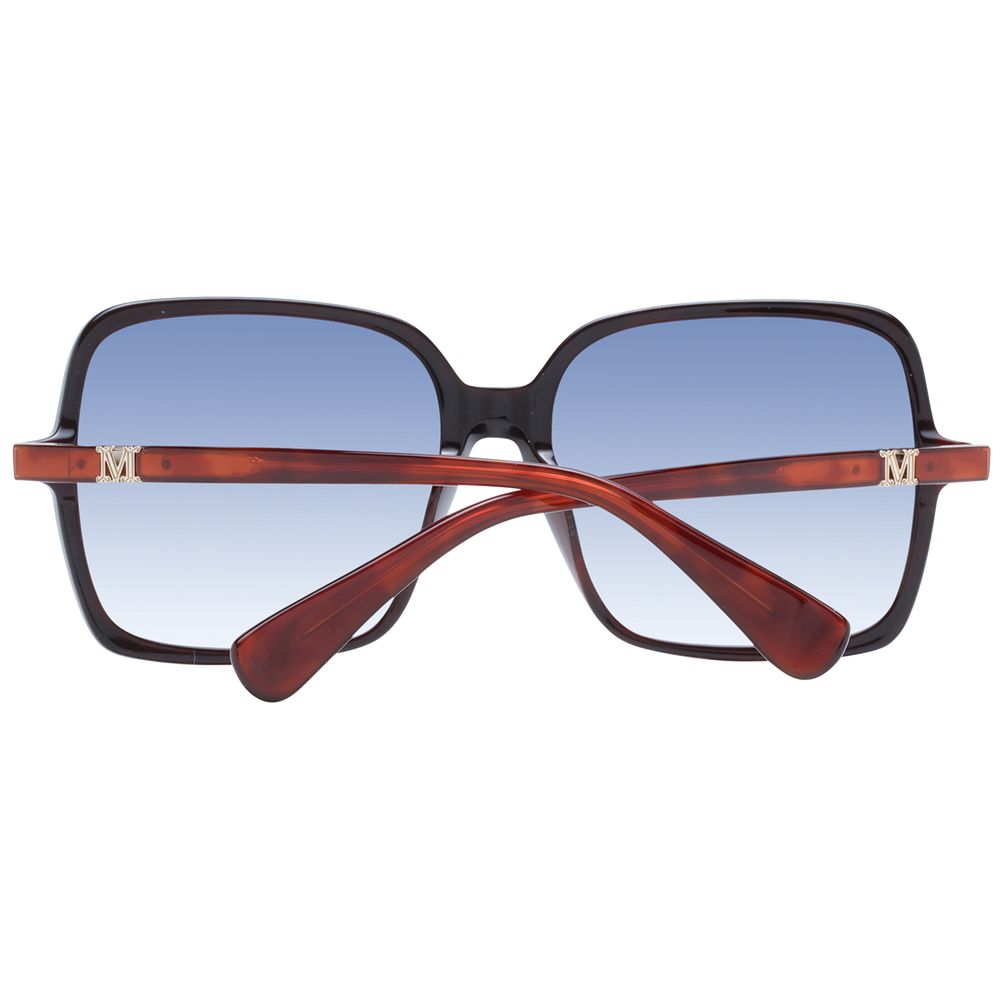Max Mara Women’s Sunglasses – Blue Square Frame, Gradient Lenses