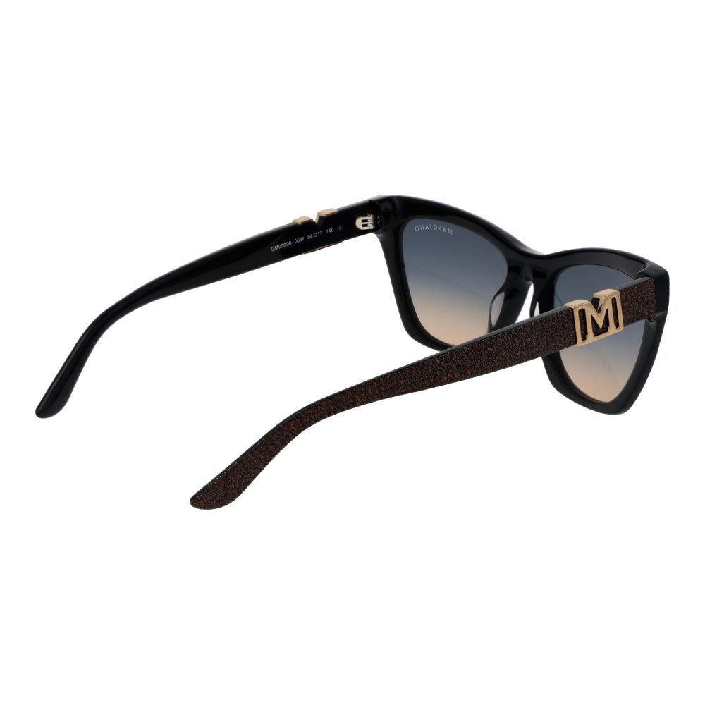 Marciano by Guess Women’s Sunglasses – Copper Cat Eye Frame, Blue Gradient Lenses