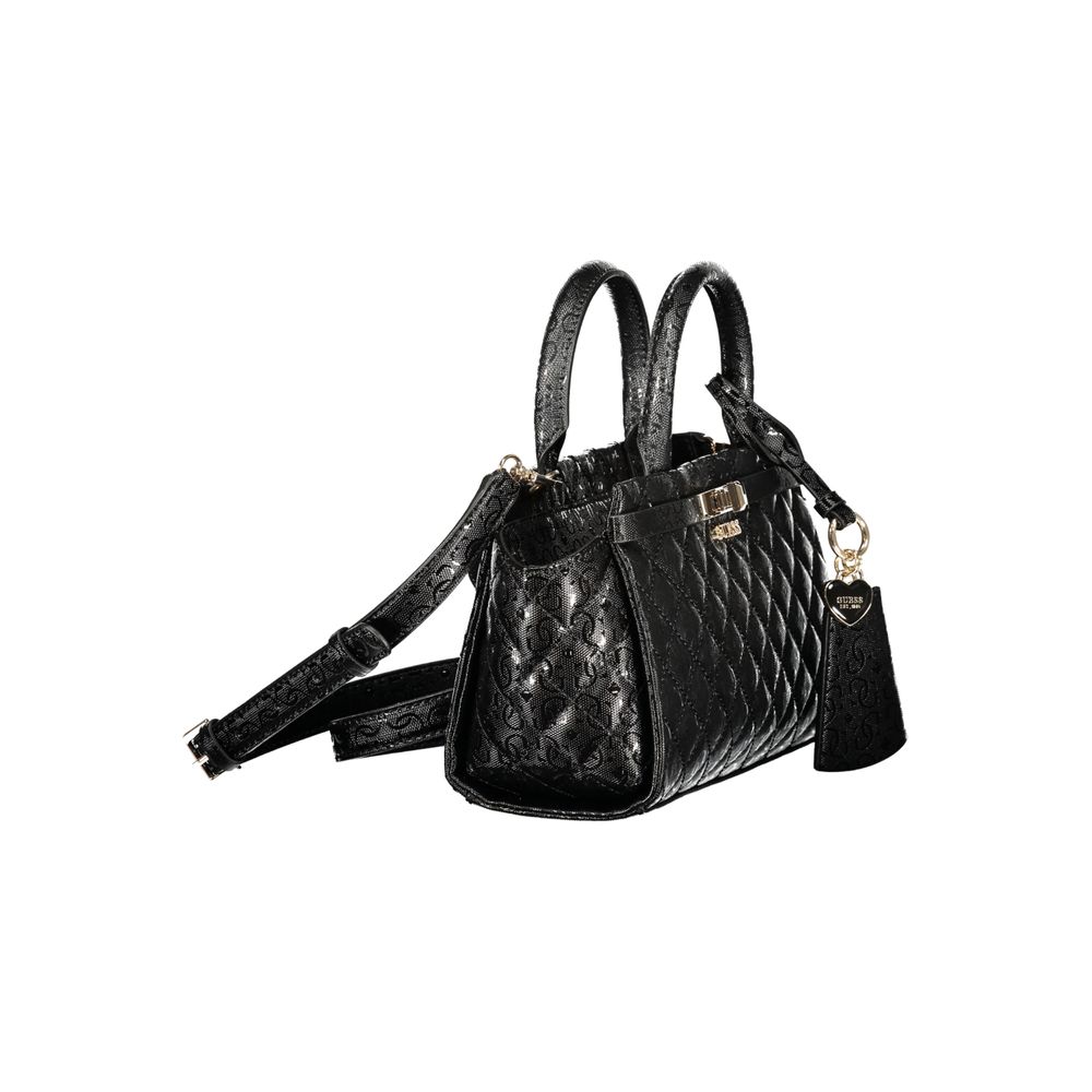 Guess Jeans Black Polyurethane Women Handbag - IDRA