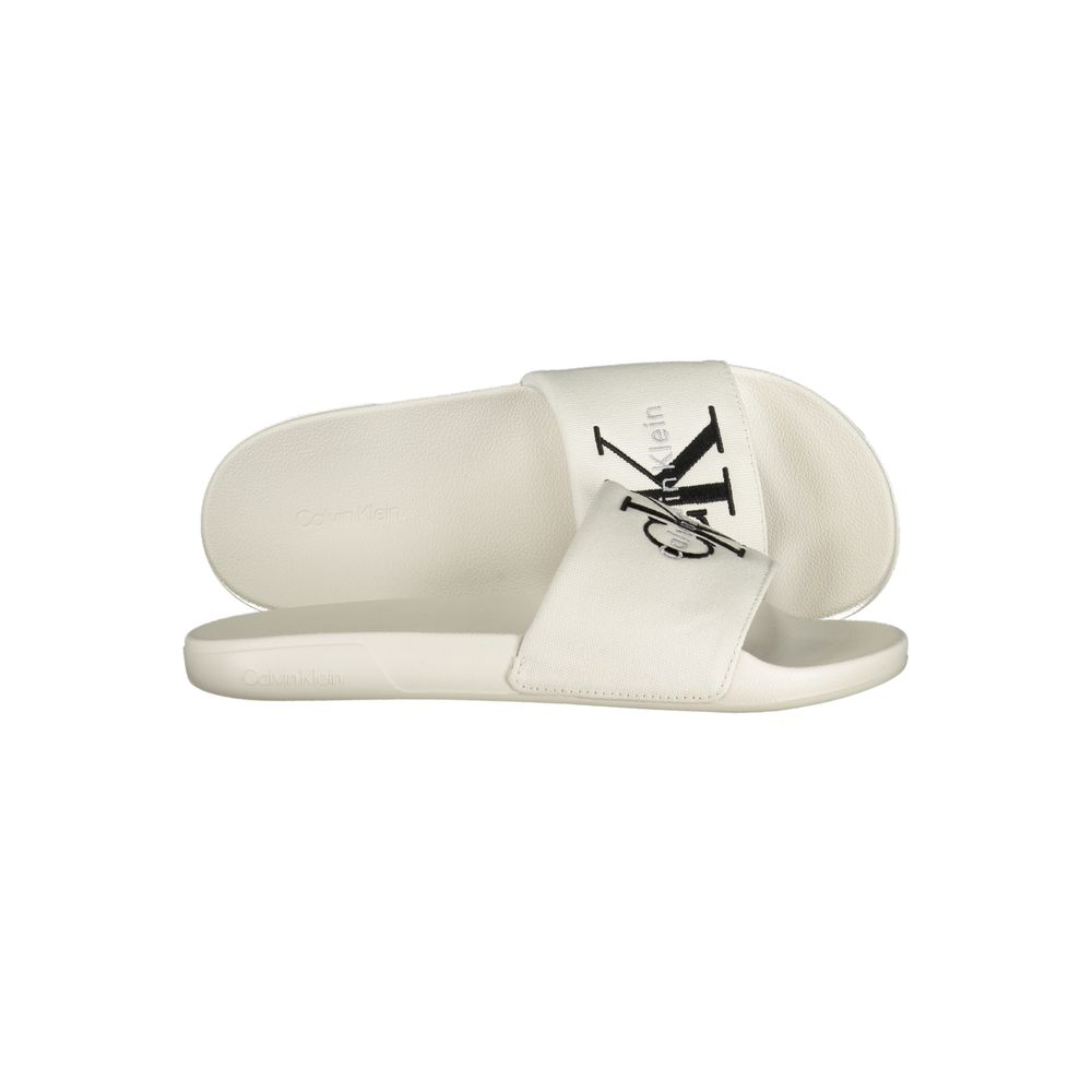 Calvin Klein White Nemo - Canvas Signature Logo Sliders
